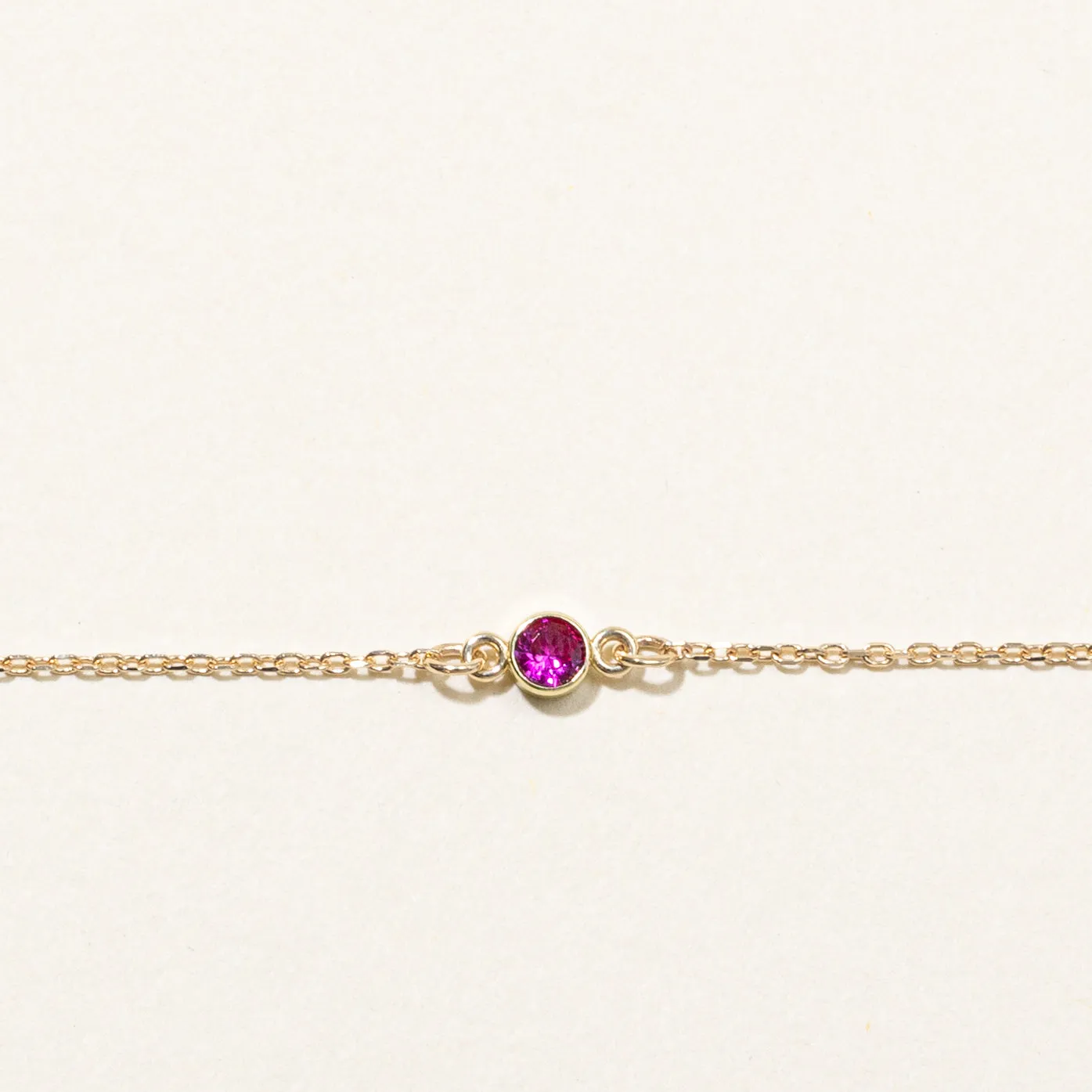 100 Ways' Bezel Set Ruby Bracelet | 0.13ct | 7" |