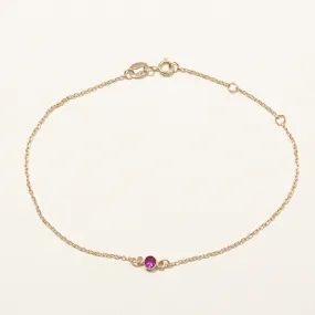 100 Ways' Bezel Set Ruby Bracelet | 0.13ct | 7" |