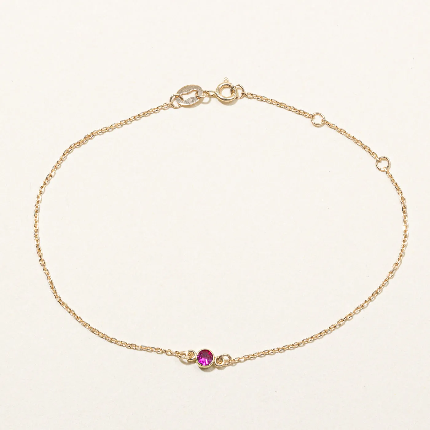 100 Ways' Bezel Set Ruby Bracelet | 0.13ct | 7" |