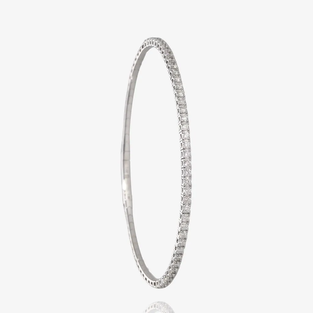 1ct Natural Diamond Gold Flex Bangle