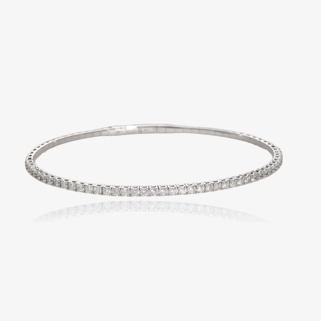 1ct Natural Diamond Gold Flex Bangle