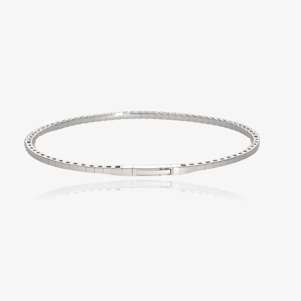 1ct Natural Diamond Gold Flex Bangle
