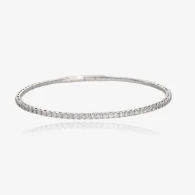 1ct Natural Diamond Gold Flex Bangle
