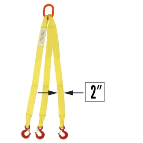 2"x10' (1 ply) Triple Leg Nylon Sling w/ Master Link & Sling Hook