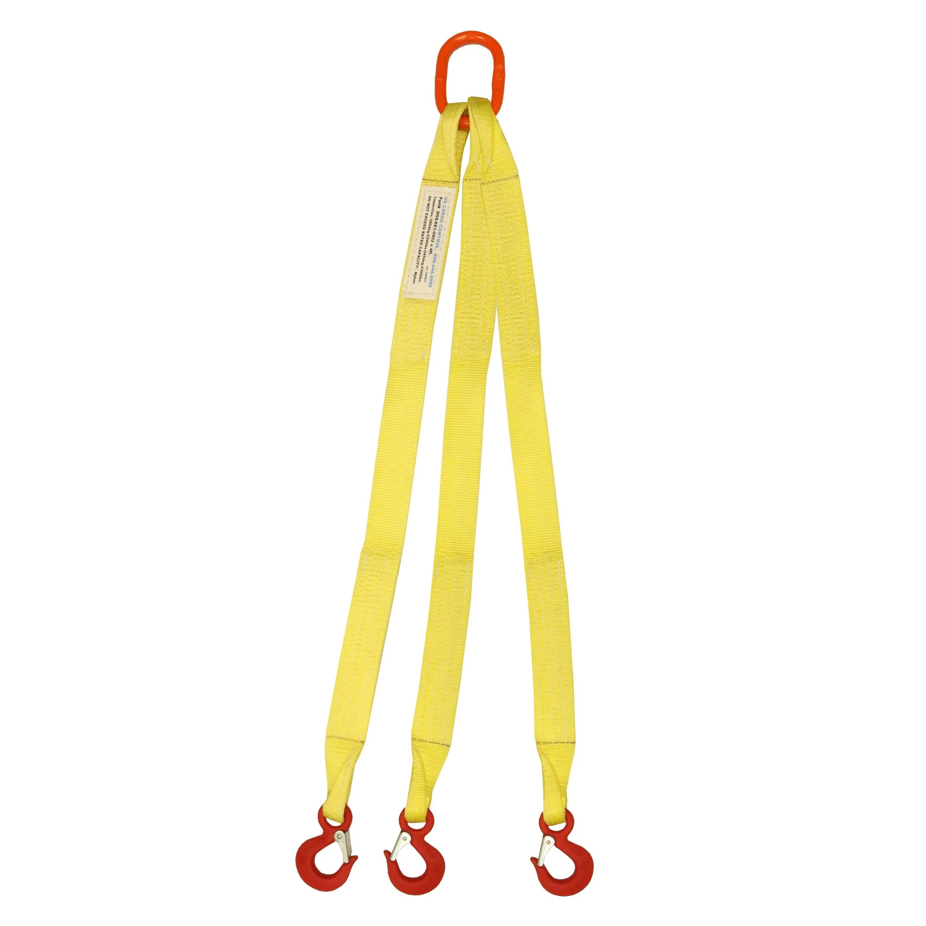 2"x10' (1 ply) Triple Leg Nylon Sling w/ Master Link & Sling Hook