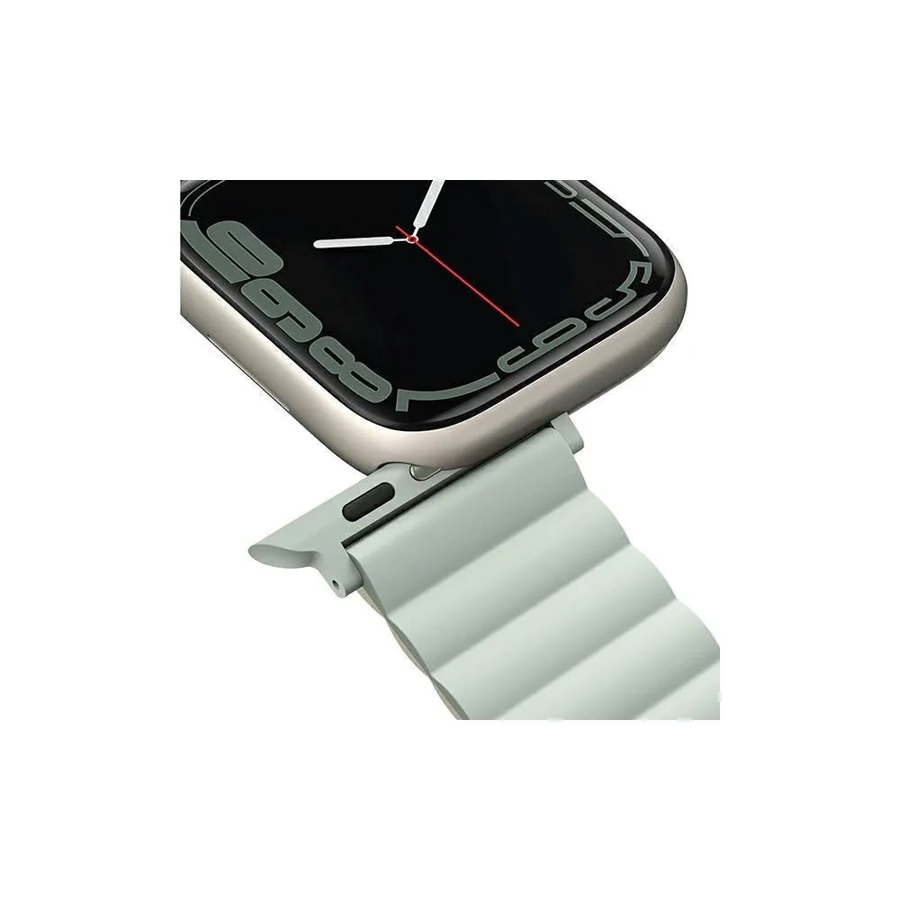 Apple Watch (42/44/SE/45/46/49mm) UNIQ Revix Magnetisk Vendbar Urrem - Sage / Beige