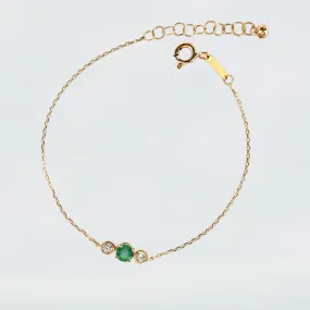 Avril Bracelet in Diamond and Emerald