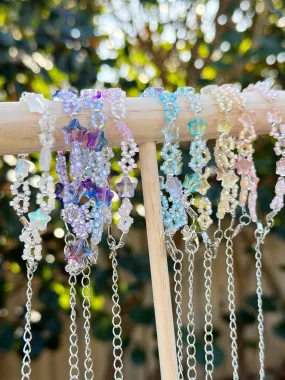Beaded candy stars bracelet | colourful glitter bracelet | y2k 90s style fashion trend