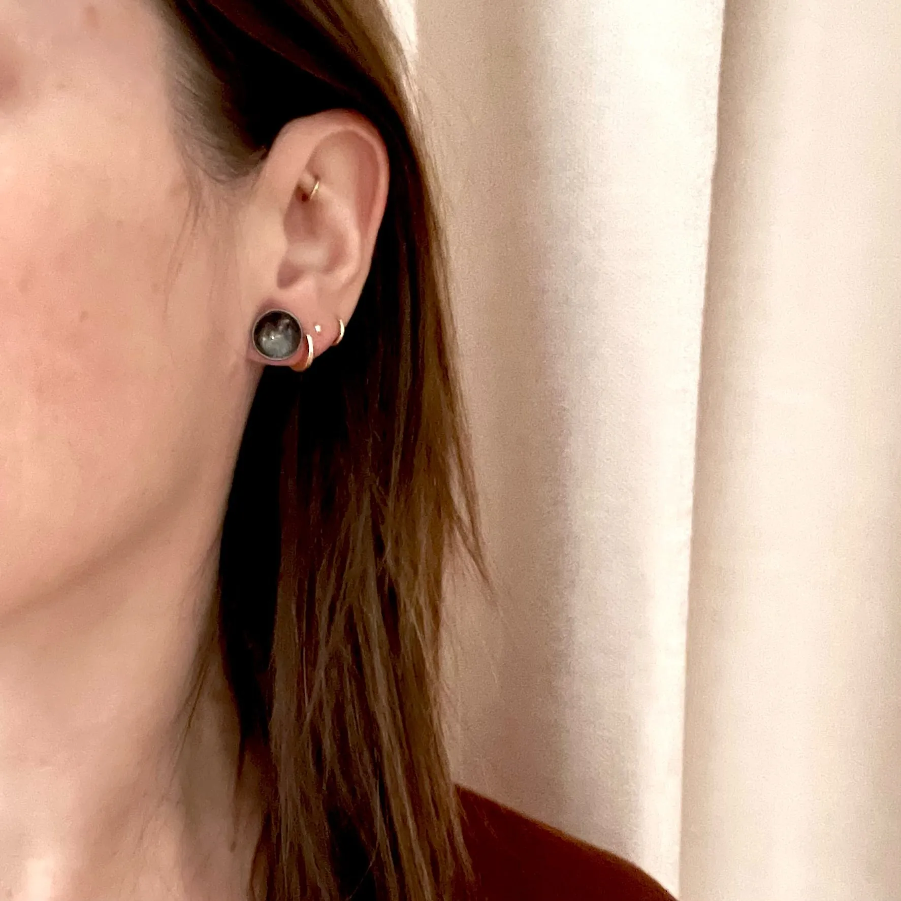 Black Sterling Silver Studs from Allie B.