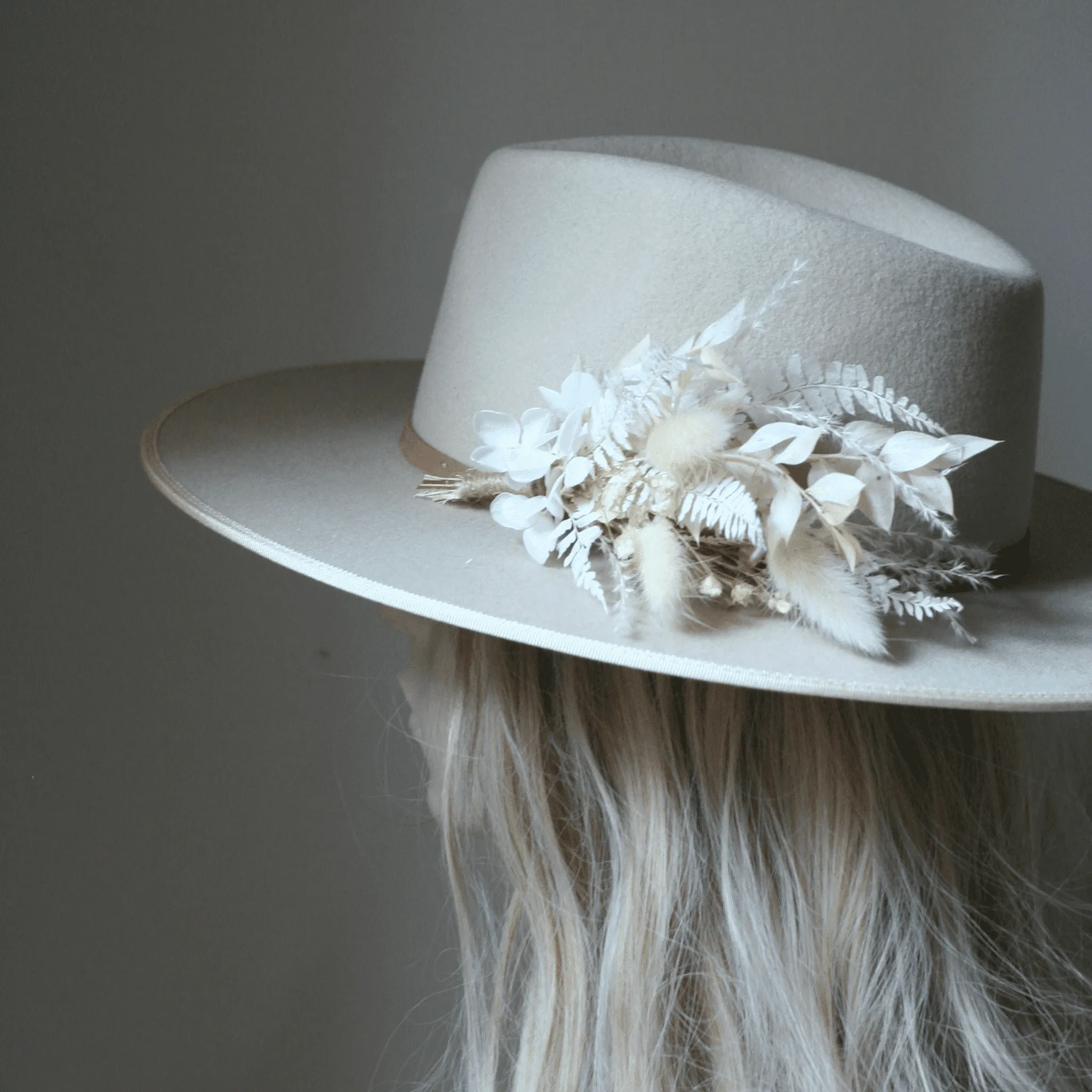 Boho Flower Hat Pin IVORY