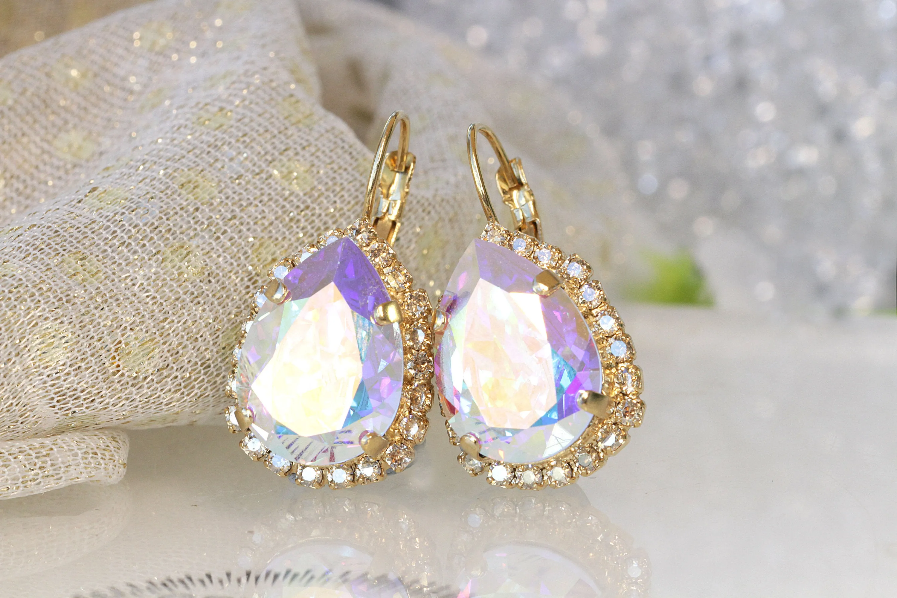 BRIDAL AB Crystal Earrings
