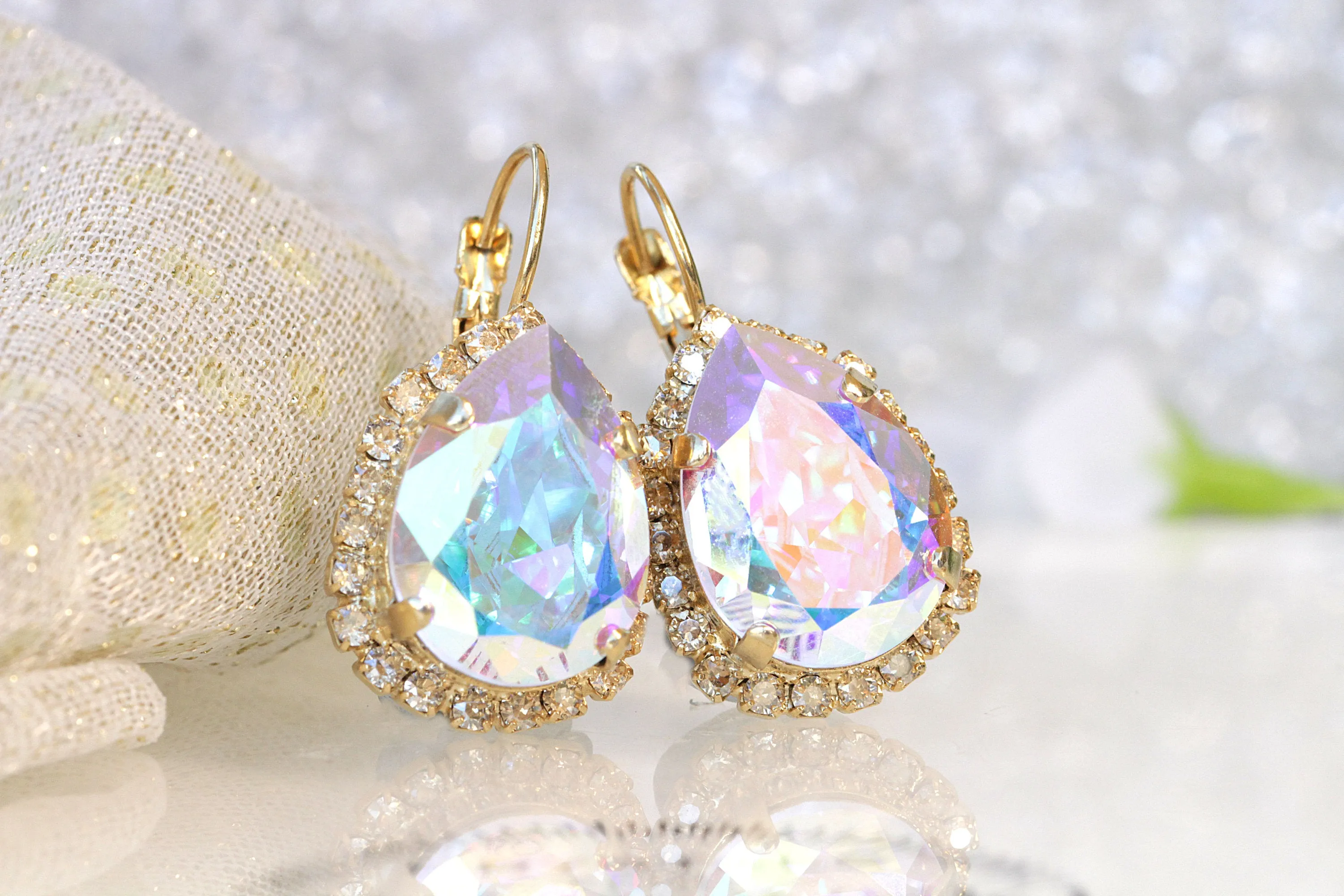 BRIDAL AB Crystal Earrings