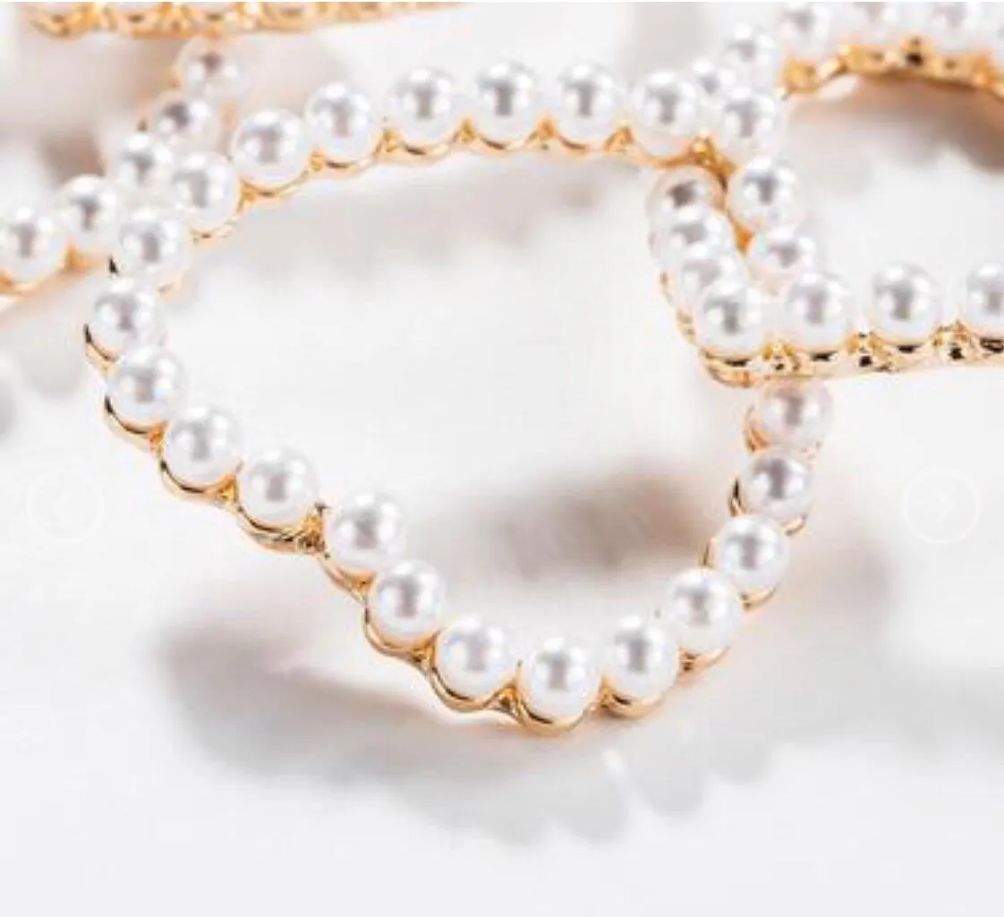 Cross Pearl Heart Drop Earrings