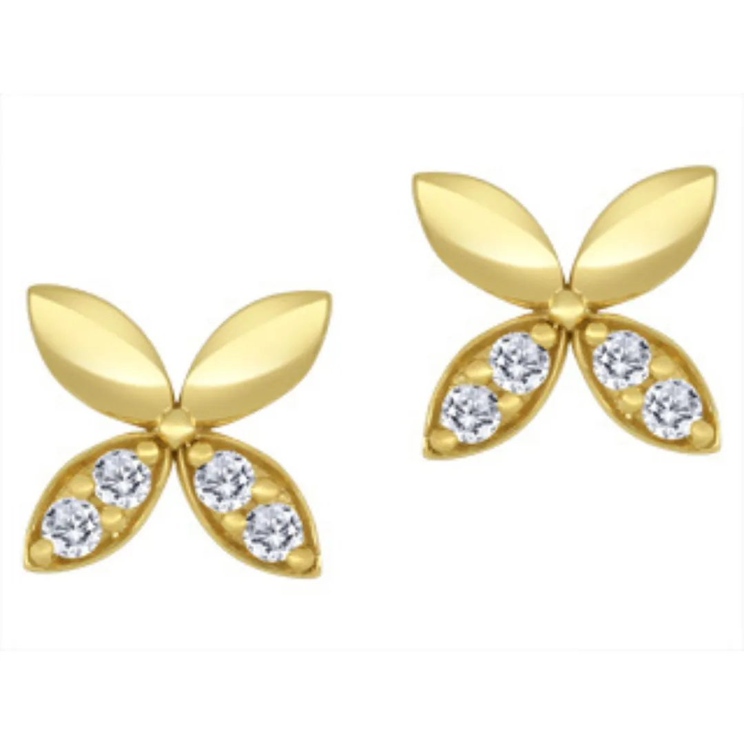 Diamond Wildflower Earrings