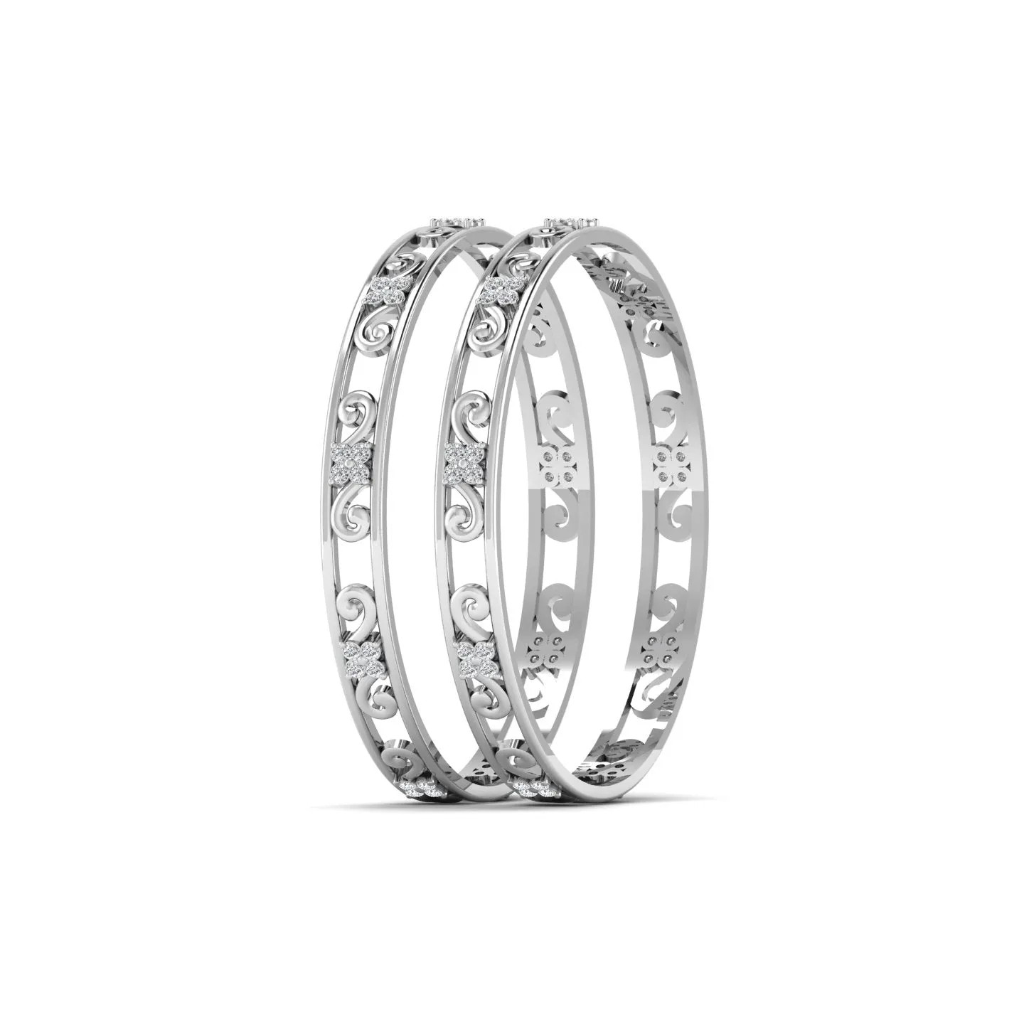 Elegant Majestic Silver Bangle