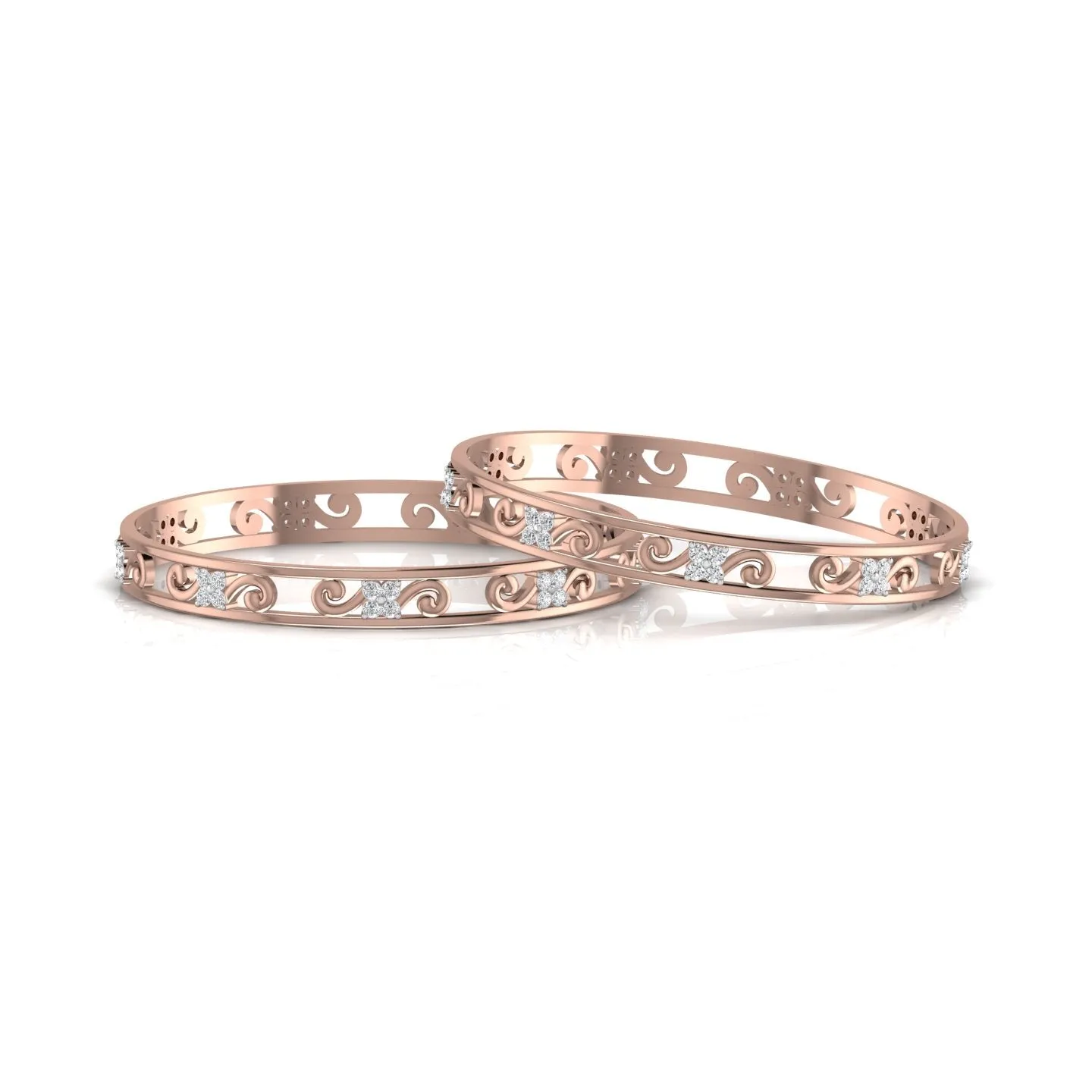 Elegant Majestic Silver Bangle