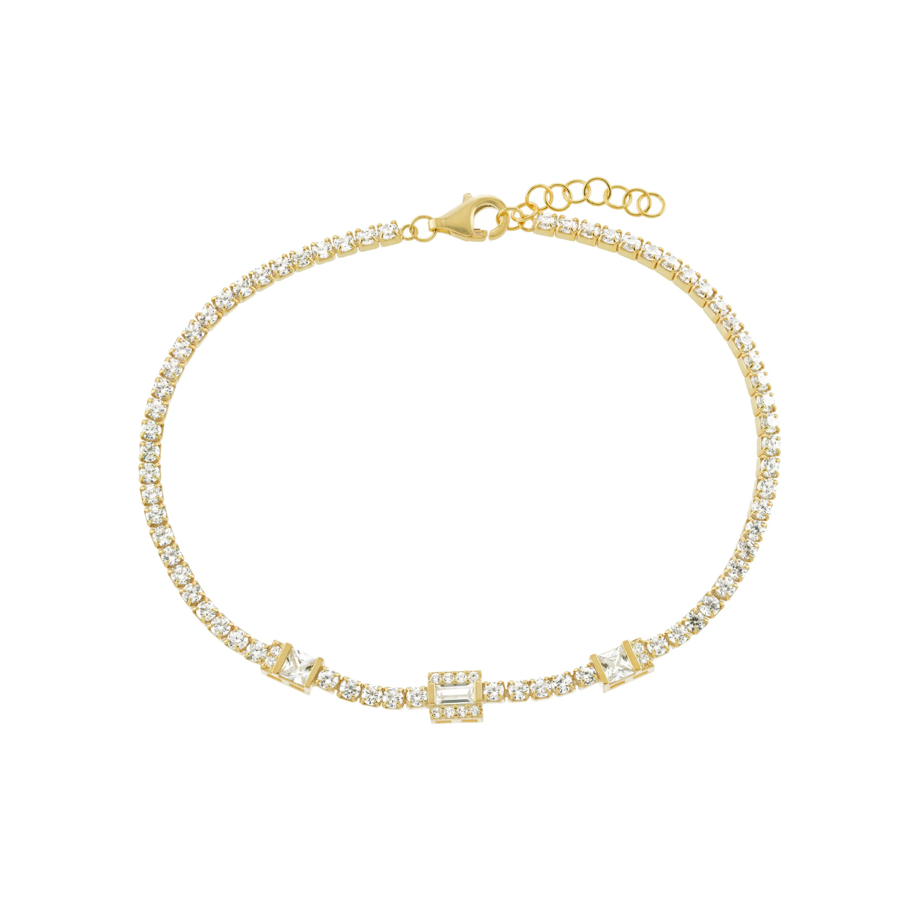 Emerald Trio Tennis Bracelet