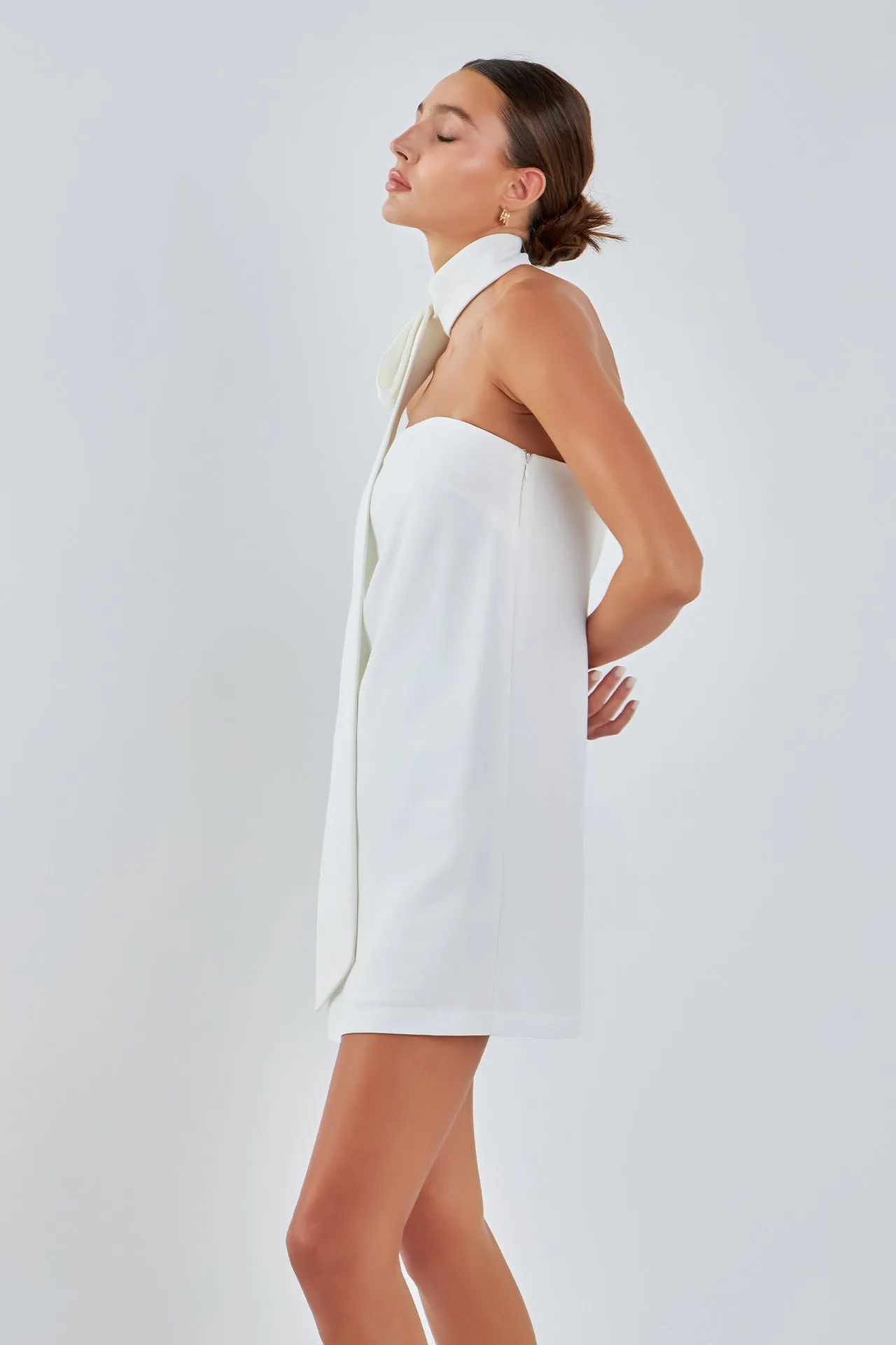 Grey Lab - Choker Tie Mini Dress