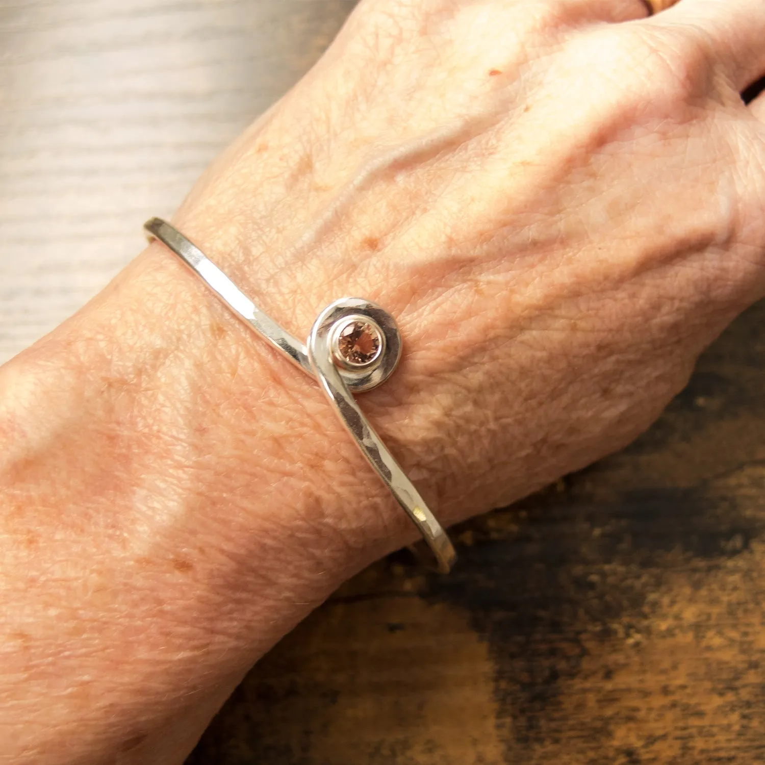 Infinity Cuff Bracelet-Oregon Sunstone