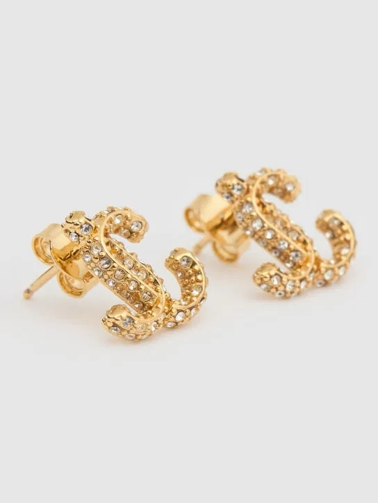 Jimmy Choo   JC crystal stud earrings 