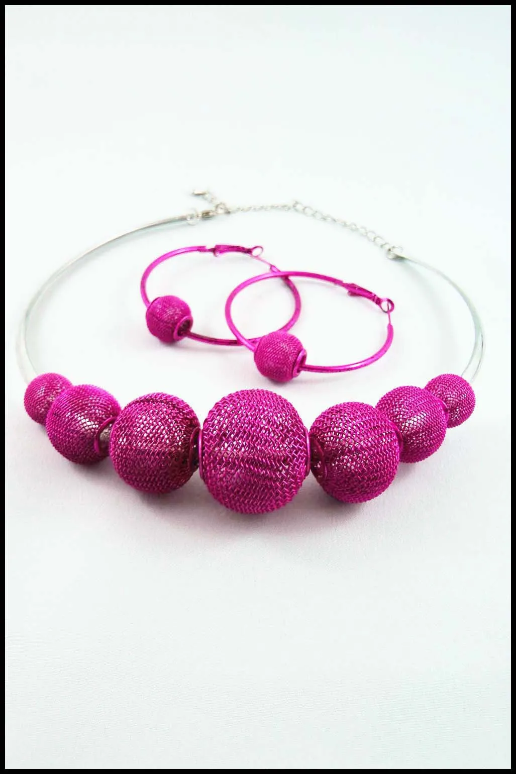 Mesh Necklace and Earring Set