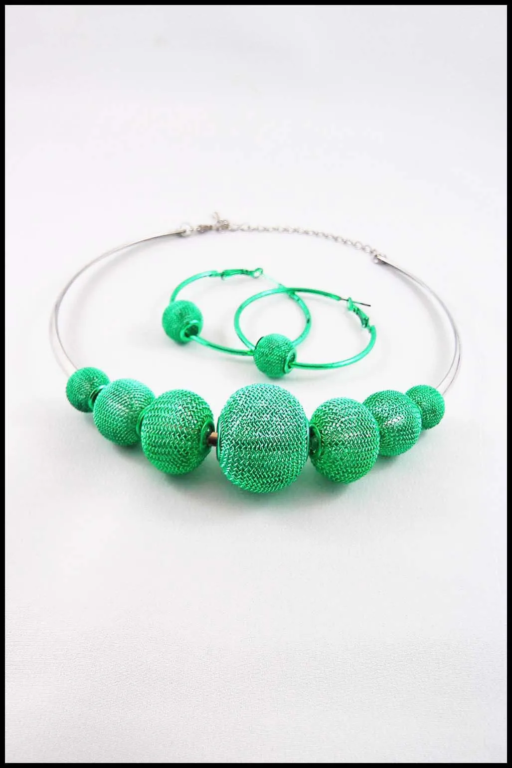 Mesh Necklace and Earring Set