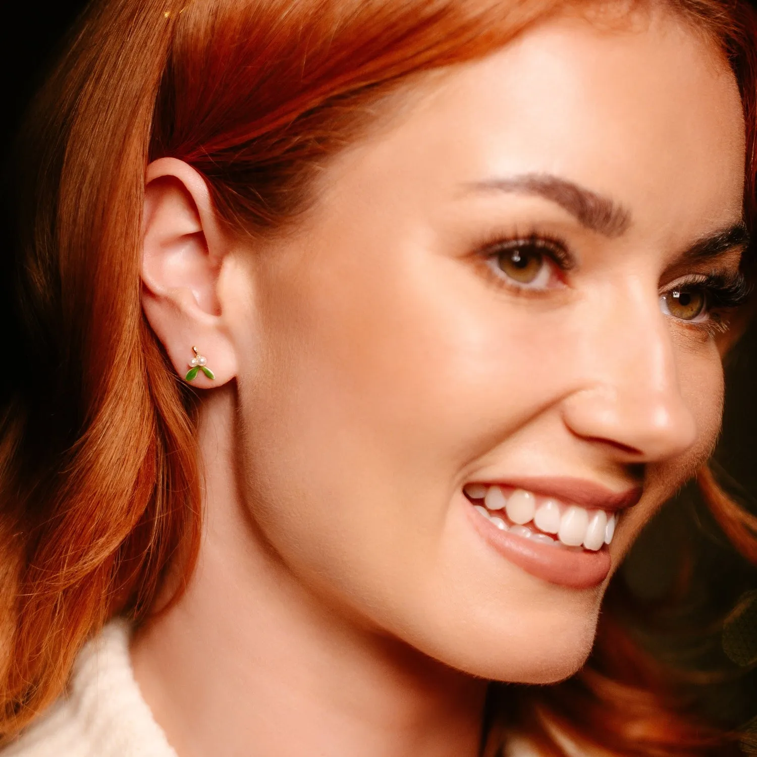 Mistletoe Stud Earrings