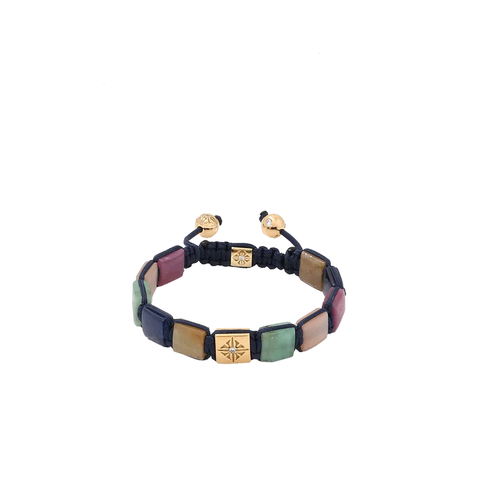 Mix Stone Lock Bracelet