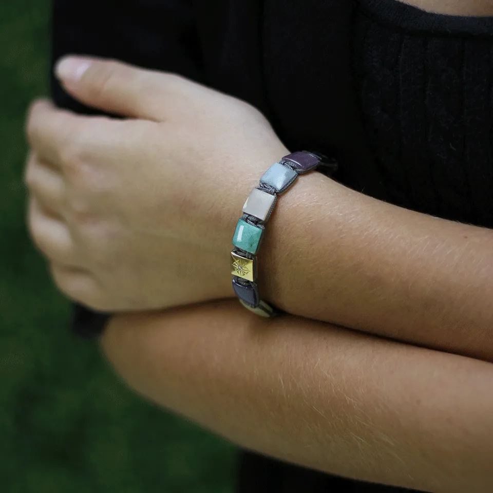 Mix Stone Lock Bracelet