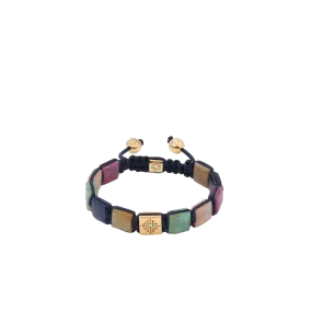 Mix Stone Lock Bracelet