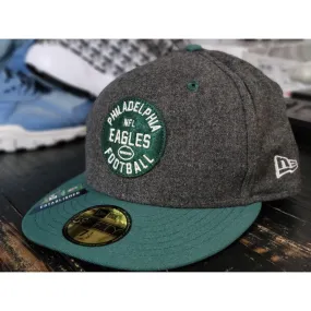 New Era Philadelphia Eagles 1933 Grey Wool Fitted Hat Men 7 1/2