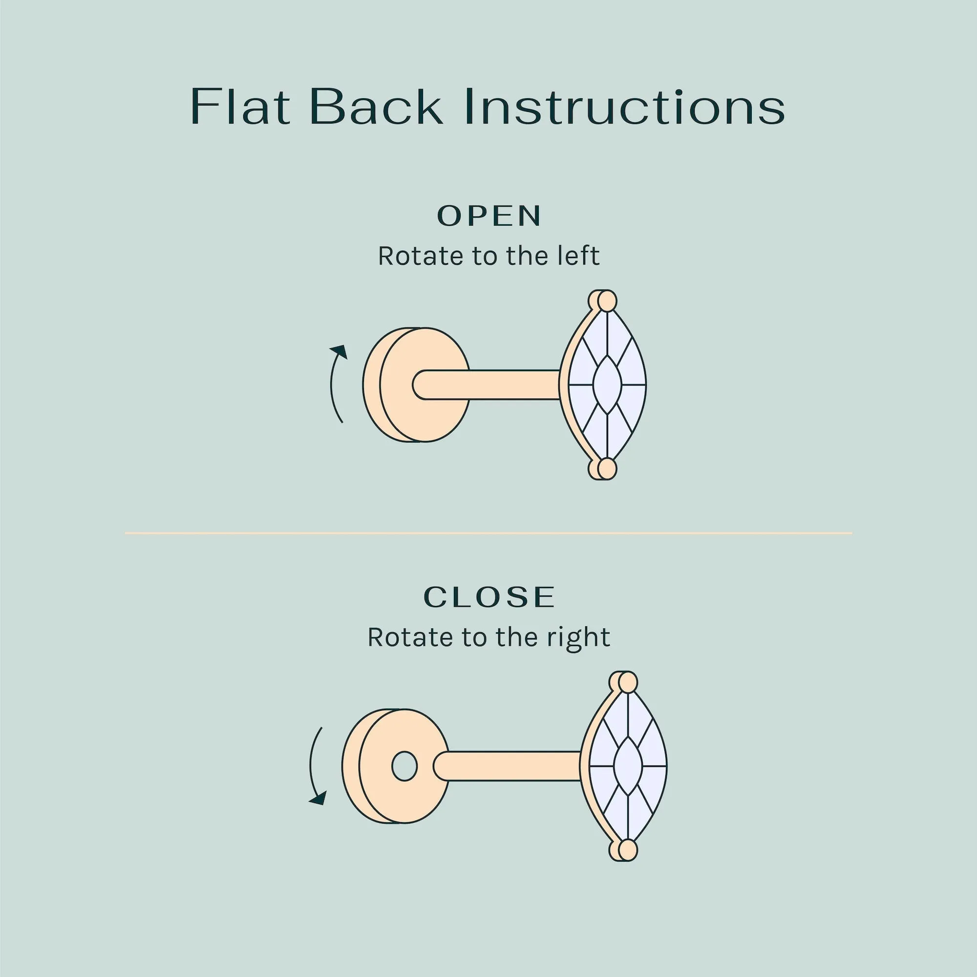 Snake Screw Back Studs