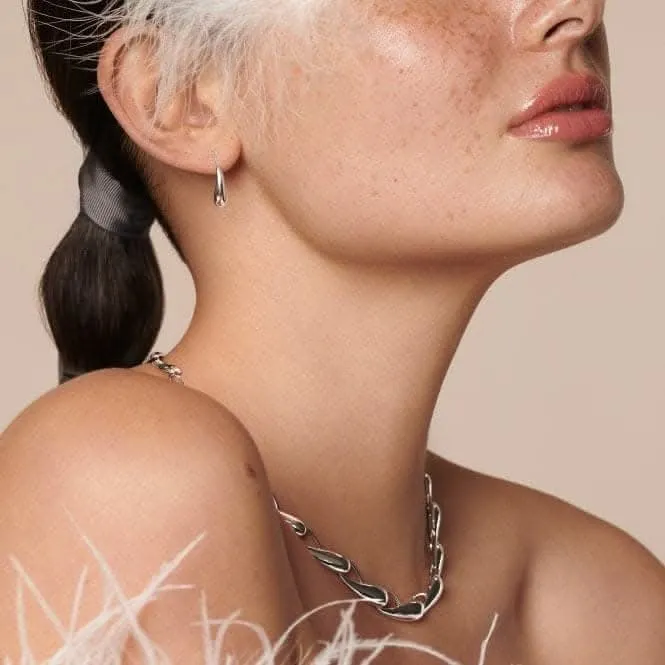 Sterling Silver Tide Earrings DE786