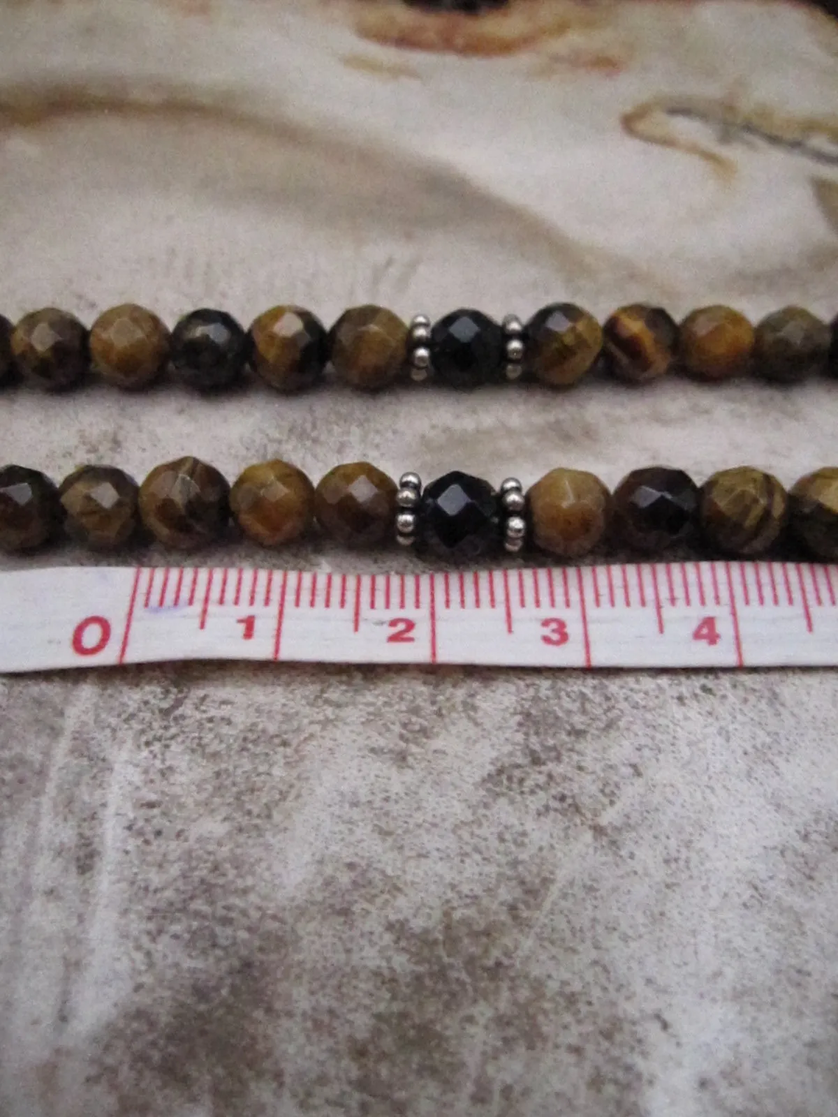 Tiger Eye Necklace Handmade Tiger Eye Bead Necklace Sterling Silver One of a Kind Tiger Eye Beaded Necklace Gift for Her