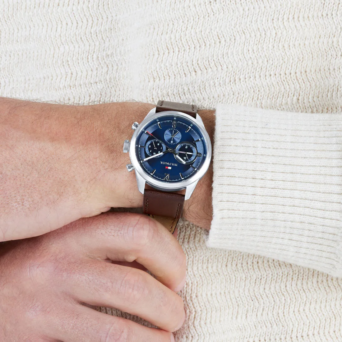 Tommy Hilfiger Matthew Blue and Silver Men's Watch 1791940
