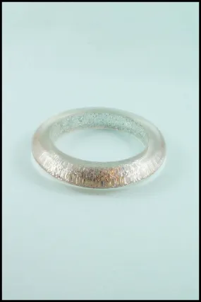 Translucent Silver Sparkle Bangle