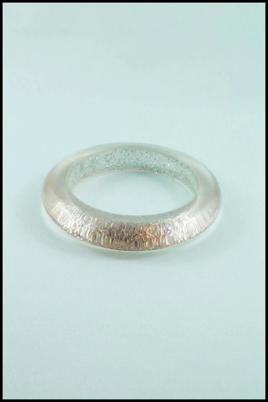 Translucent Silver Sparkle Bangle