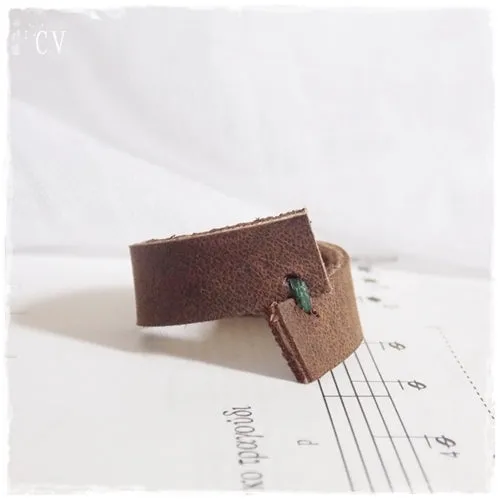 Tribal Rustic Leather Ring