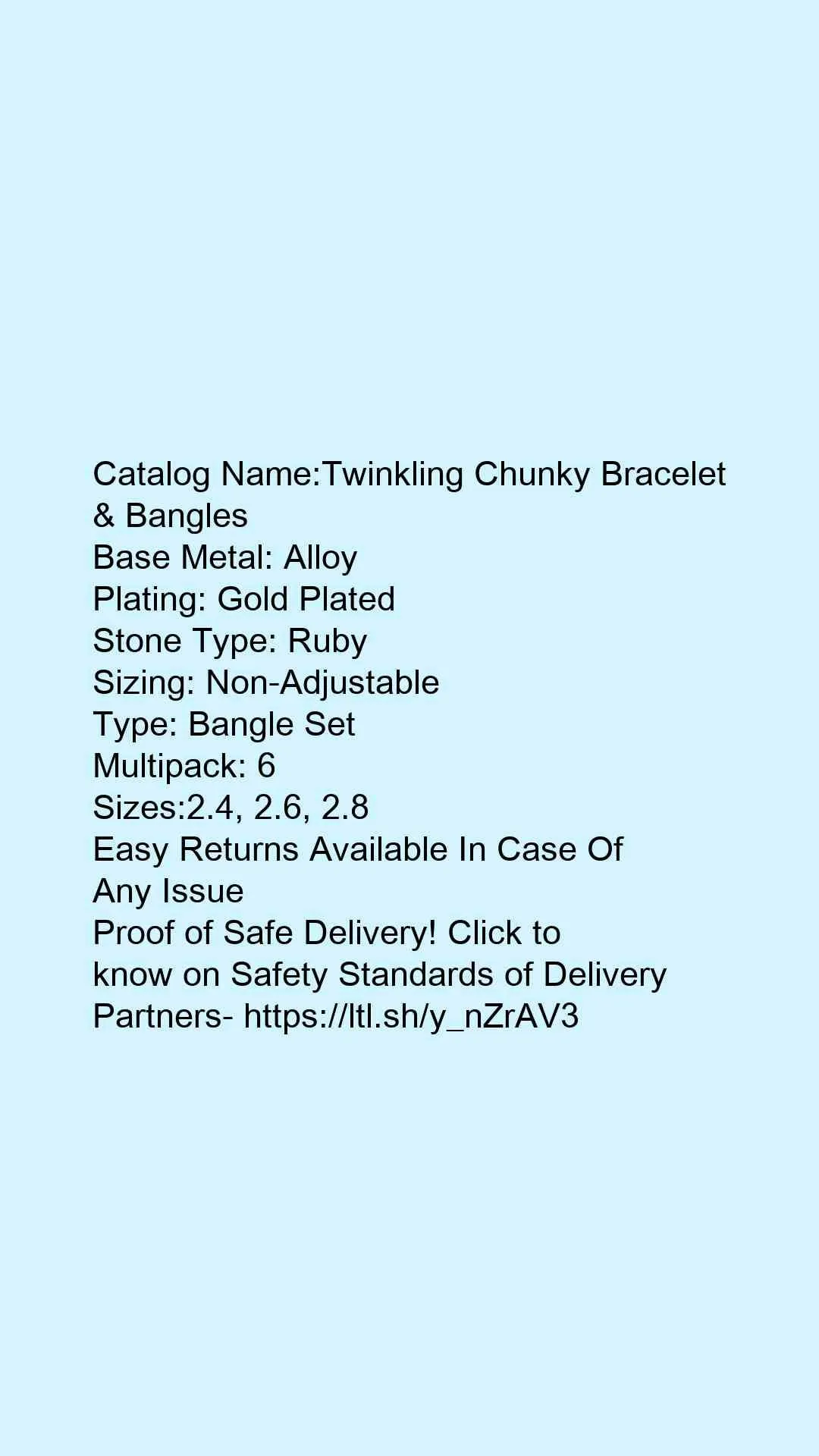 Twinkling Chunky Bracelet & Bangles